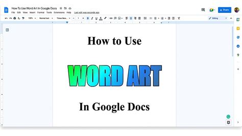 how to insert word art in google docs and why is it important to use the right font when creating word art?